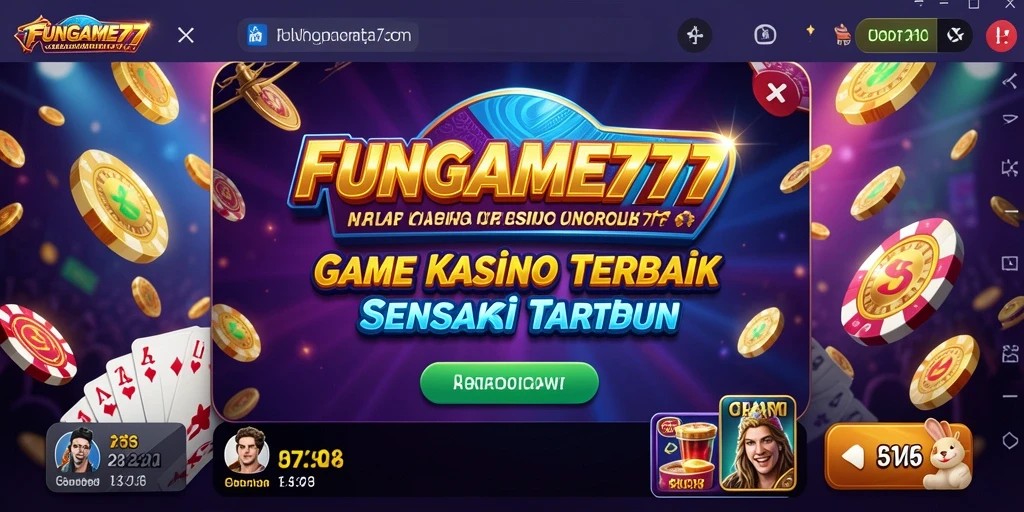 Tampilan gameplay menarik dari FUNGAME777 dengan berbagai pilihan game Kasino.