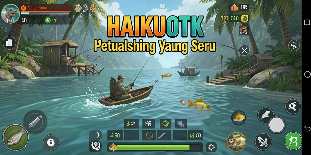 Tangkapan ikan besar dalam gameplay HAIKUOTK yang seru.