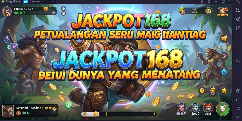 Screenshot gameplay <strong>JACKPOT168</strong> yang menampilkan aksi mendebarkan di dunia petualangan.