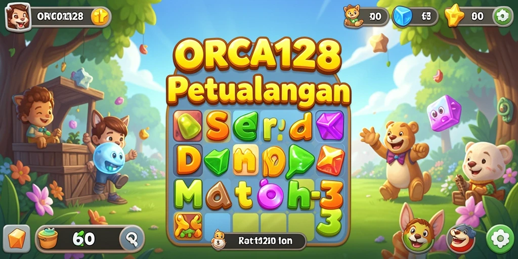 Tampilan gameplay seru dari ORCA128 dalam aksi Match-3.