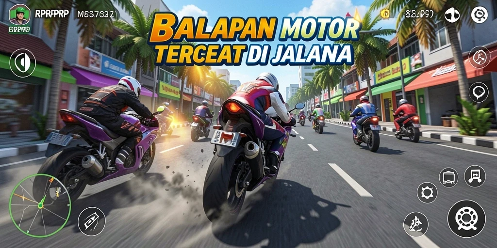 Tampilan gameplay RPRPRP yang dinamis dan mendebarkan.