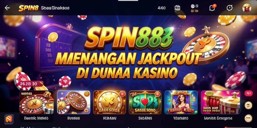 Tampilan menarik dari gameplay Kasino SPIN88 yang seru.